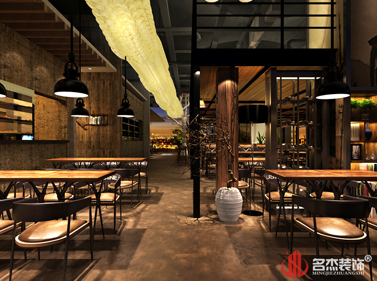 復(fù)古工業(yè)風餐廳裝修