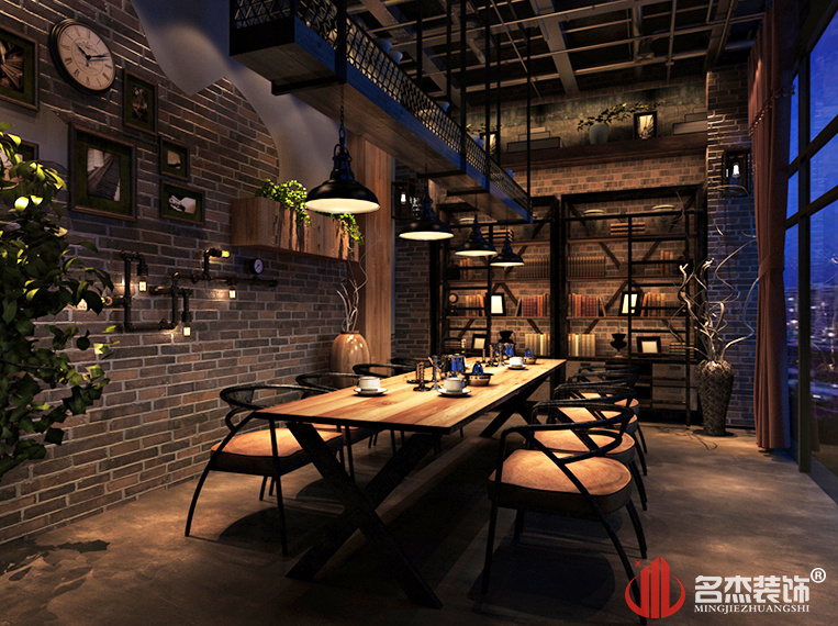 復(fù)古工業(yè)風餐廳裝修