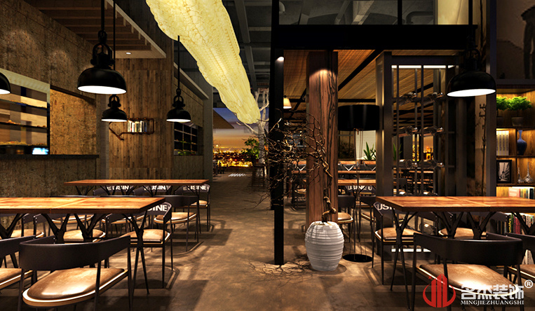復(fù)古工業(yè)風餐廳裝修
