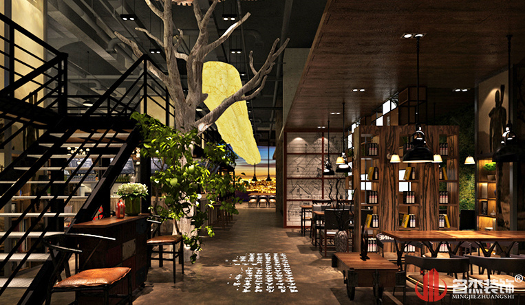 復(fù)古工業(yè)風餐廳裝修