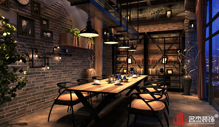 復(fù)古工業(yè)風餐廳裝修