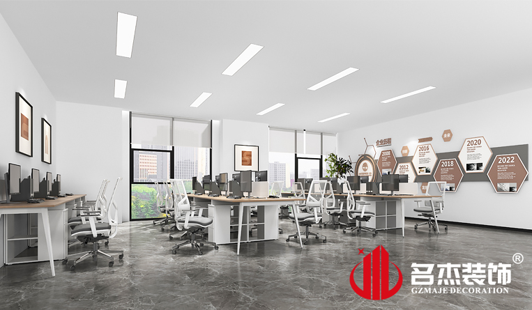 開放辦公區(qū)裝修設計效果